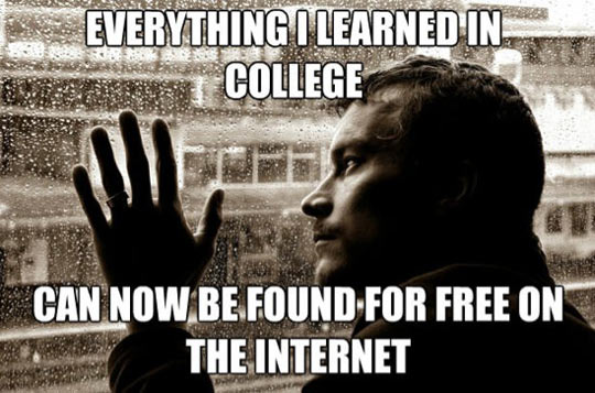 Being overeducated has its problems…