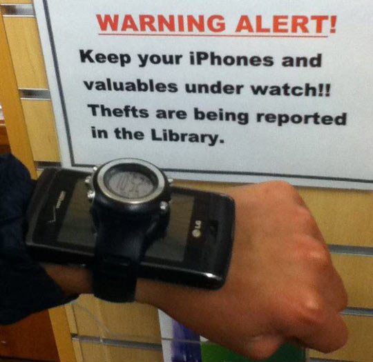 Warning alert. Valuables under watch…