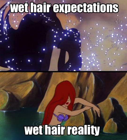 Wet hair…