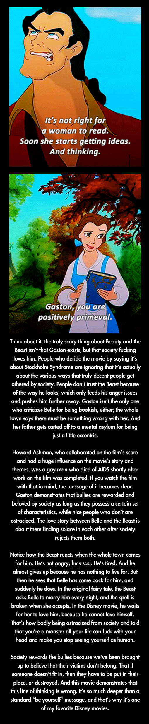 Gaston really is the most terrifying Disney villain…