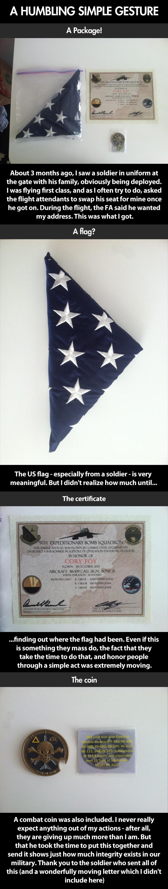 Amazing gift from a soldier…