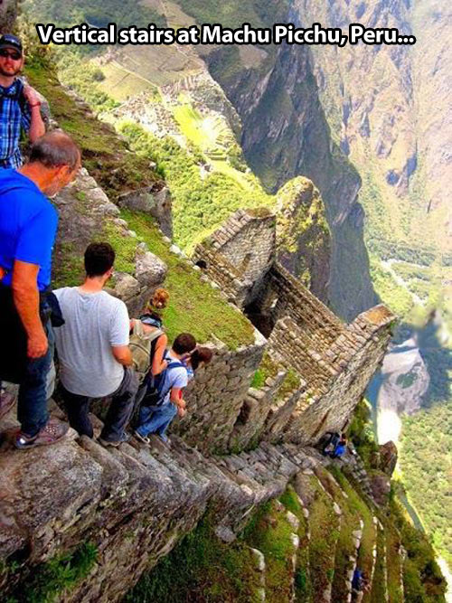 cool-vertical-stairs-Machu-Picchu-Peru