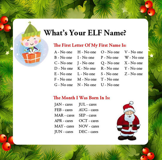 Your own ELF name…