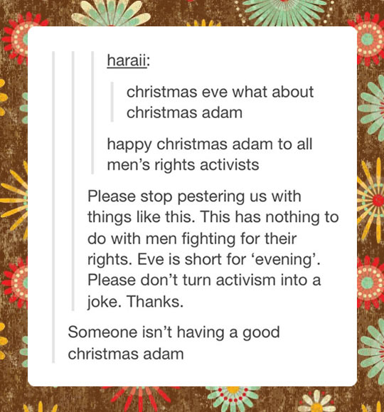 Christmas Adam…