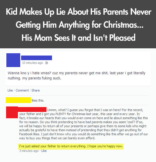 Why you should always respect your parents…