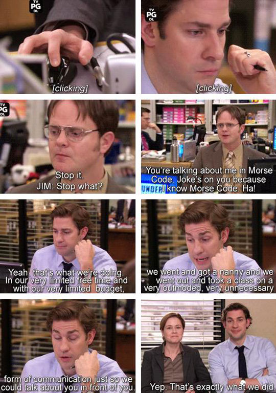 I miss this. Dwight’s endless torture…