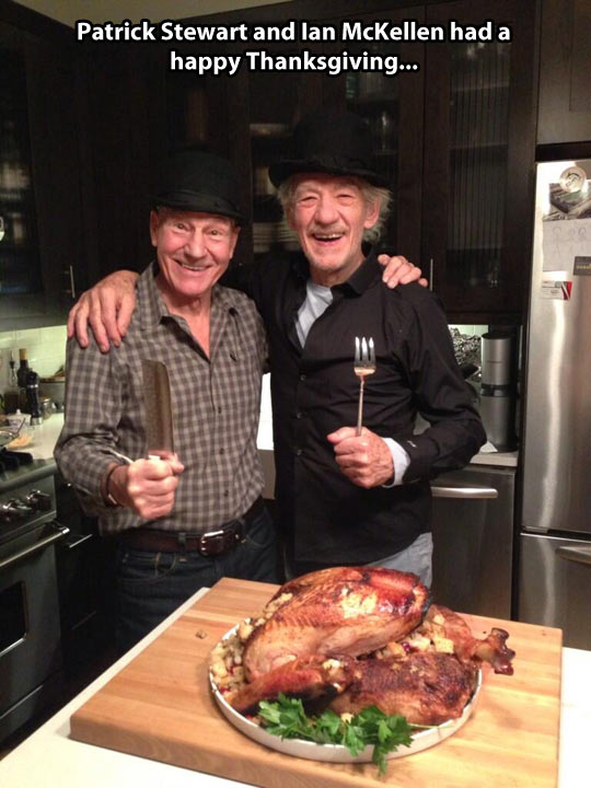 Thanksgiving with two epic men…