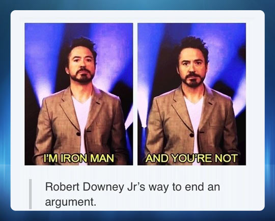 Downey Jr’s best argument…