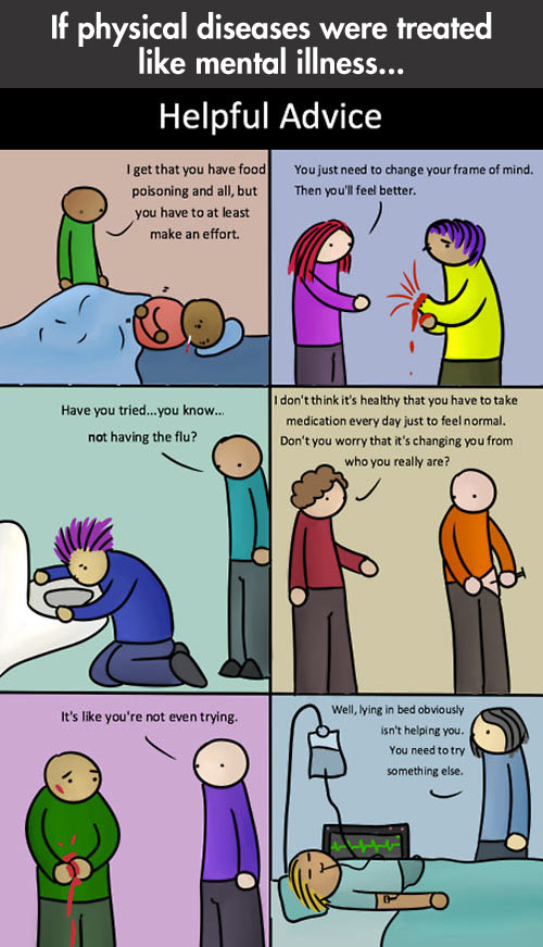 Physical diseases vs. mental illnesses…