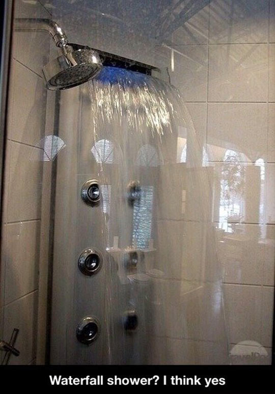 Waterfall shower…