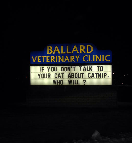 Local vet changes his sign every month…