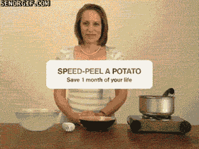 How to easily peel potatoes...