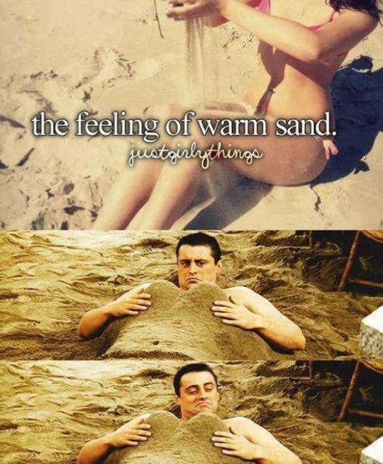 Enjoying the sand on the beach…