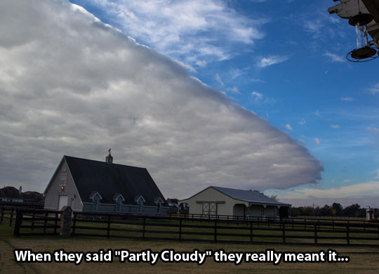 Partly Cloudy…