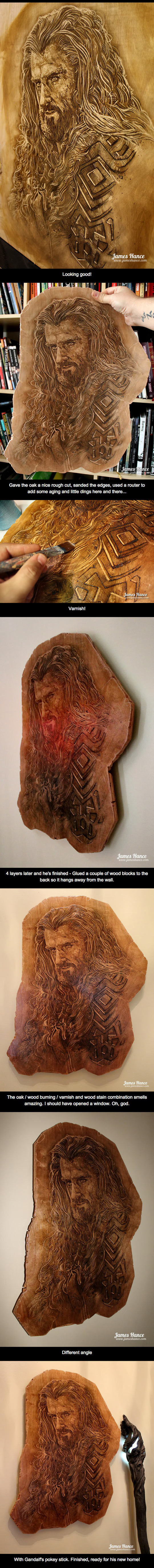 Thorin-Oakenshield-wood-carving-oak-art