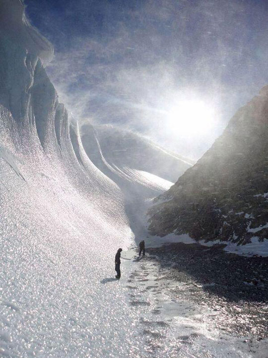Beautiful frozen wave in Antarctica…