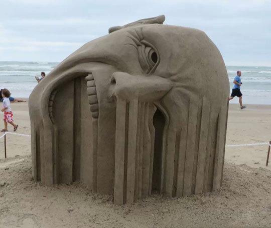 Sand sculpture…