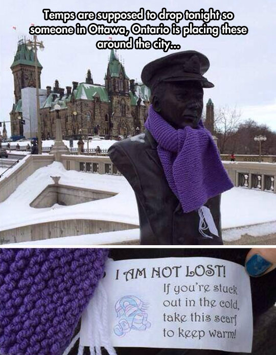 A scarf to keep warm…
