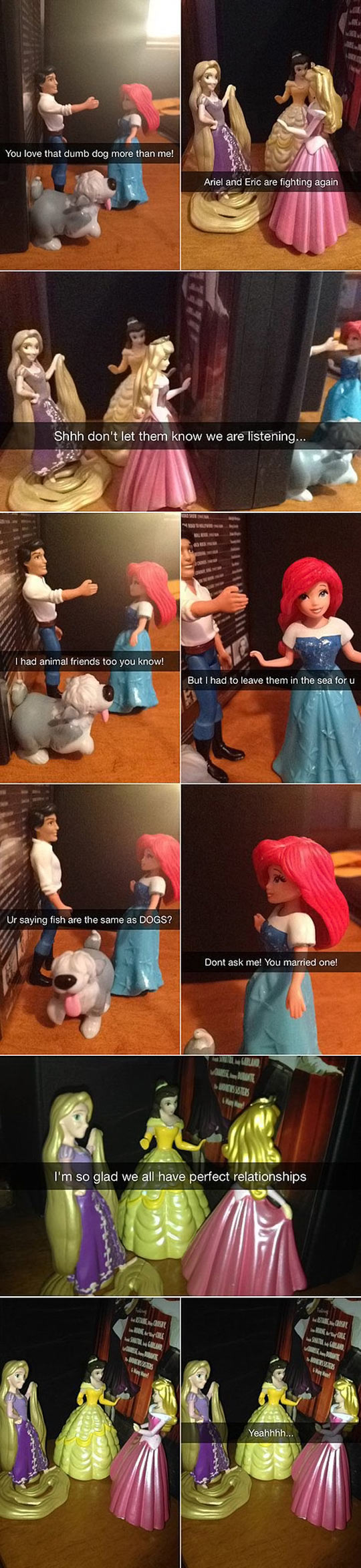 Disney Princesses deal with dating drama…