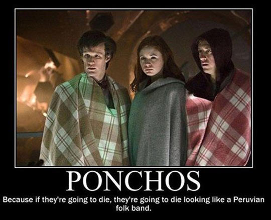 funny-Dr-Who-ponchos-Peruvian-folk-band