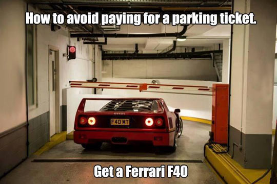funny-Ferrari-parking-ticket-barrier