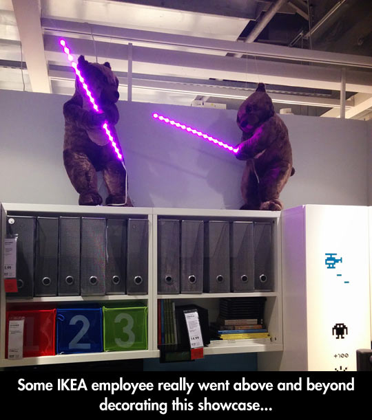 funny-Ikea-employee-decorating-showcase