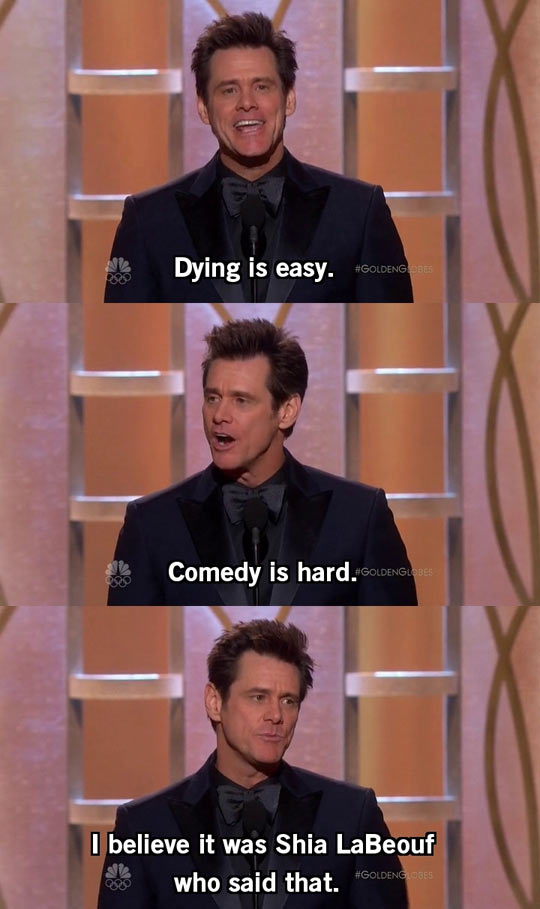 Shots Fired by Jim Carrey at the 71st Golden Globe…