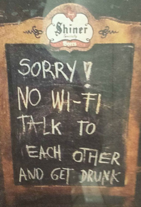 Sorry, no Wi-Fi…