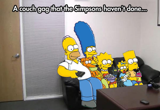 Another Simpsons couch gag…