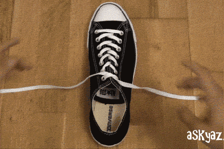 The easiest way to tie your sneakers…