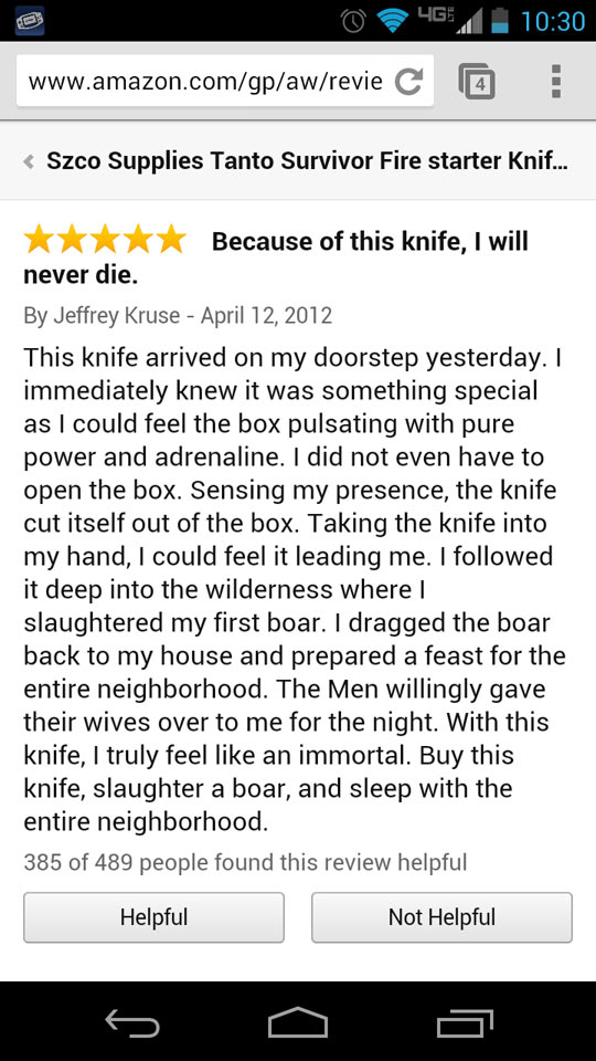 Found this review while looking for a new knife…