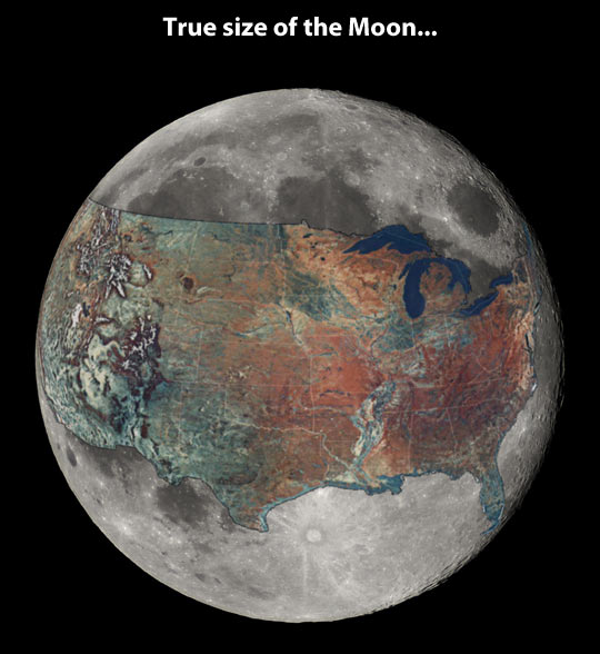 Sometimes people don’t realize the true size of the moon…