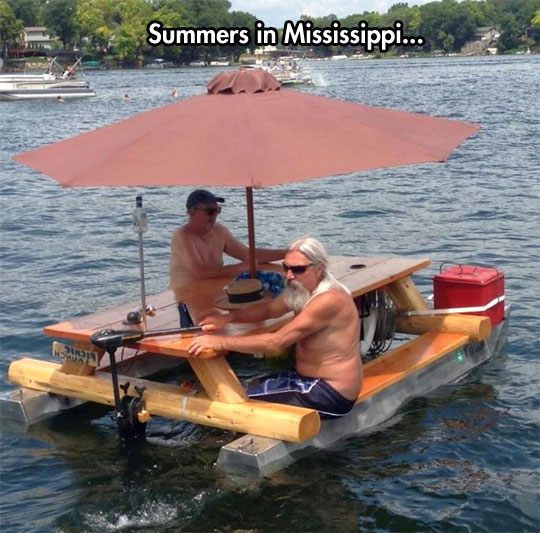 Whatever floats your picnic table…