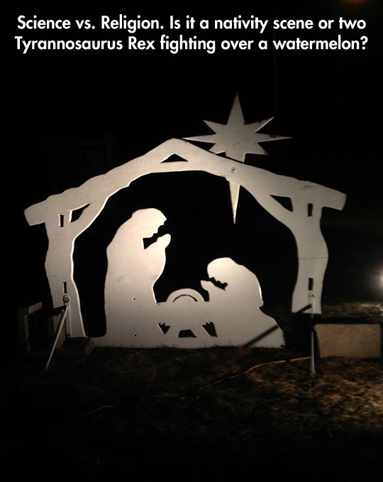 Nativity or Tyrannosaurus Rex…
