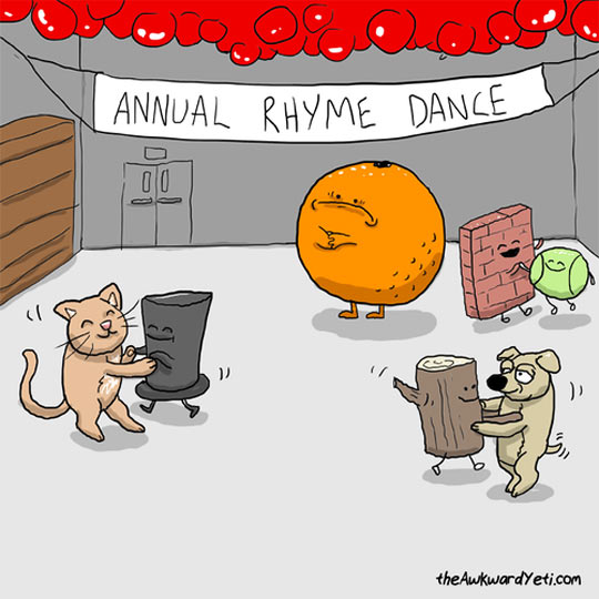 funny-orange-rhyme-party-alone-cartoon