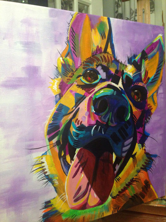Breathtaking beautiful dog painting…