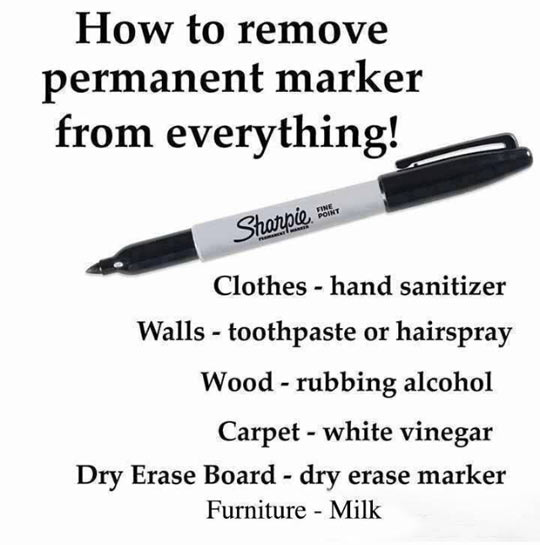 How to remove sharpie from everything…