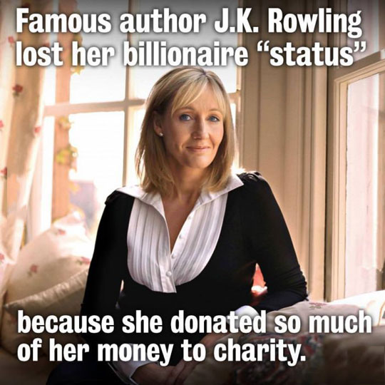 Good gal J.K.Rowling…