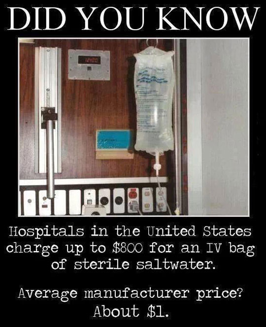 Just shows how messed up the US health care system is…