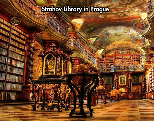 The amazing Strahov library…