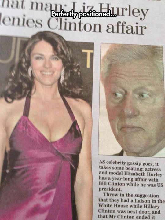 funny-Bill-Clinton-newspaper-Elizabeth-Hurley-eyes
