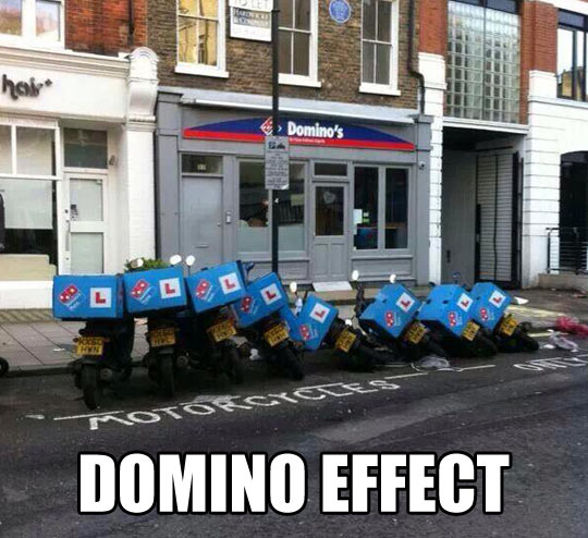Dominoes on the street…