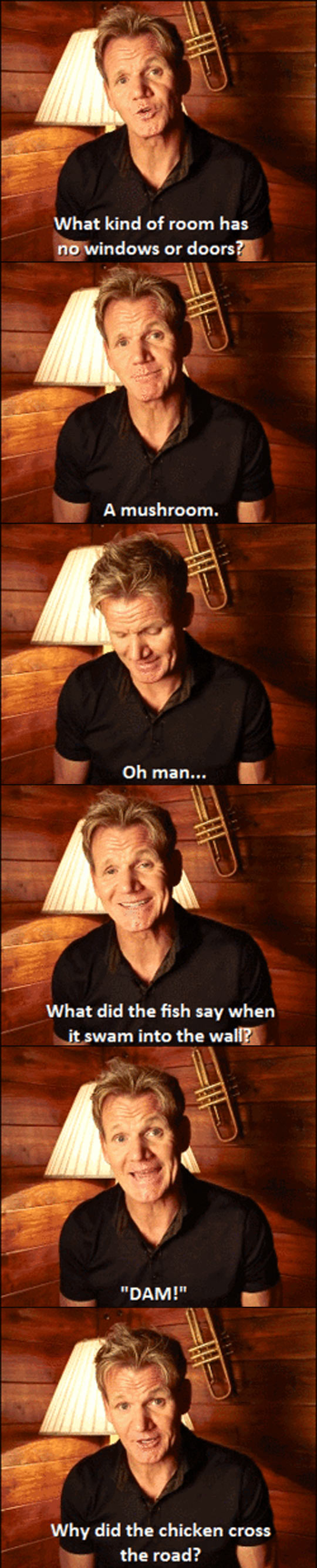 Gordon Ramsay joking around...