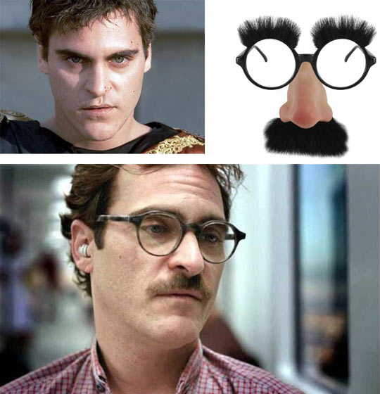 Joaquin Phoenix with a mustache…