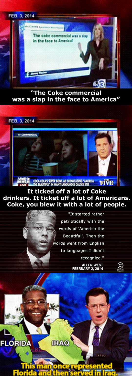 Insane people get angry about the Coke ad...