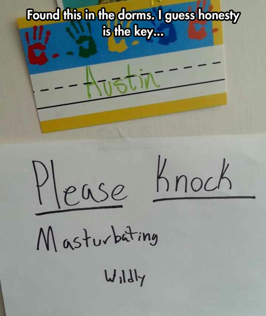 Please knock, for your own good…