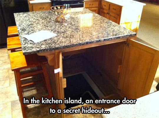 Panic room in the kitchen…