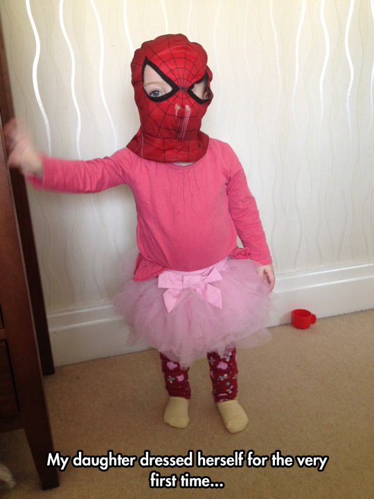 funny-little-girl-Spiderman-mask