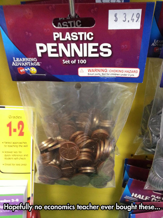 Plastic pennies…