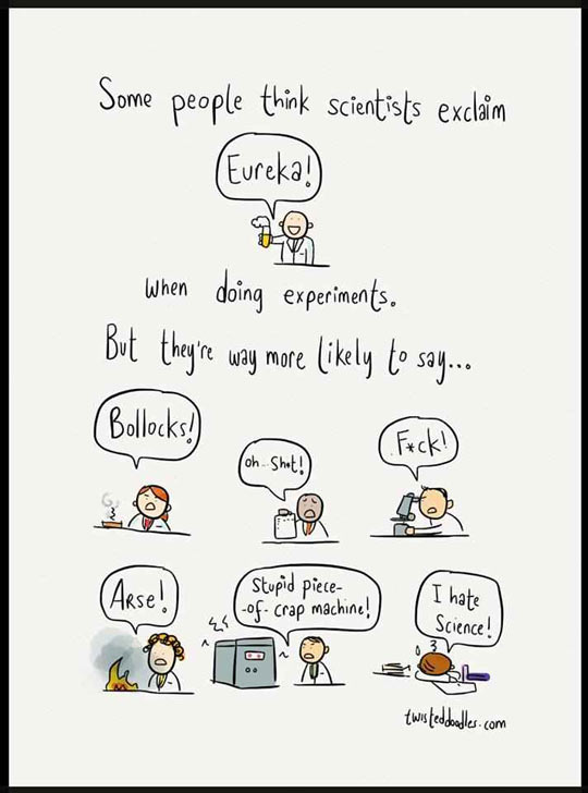 Scientist exclamation…